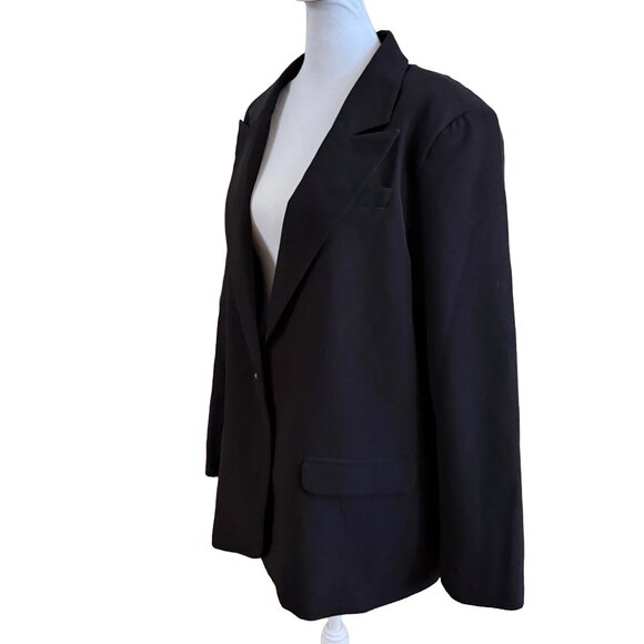 Vince Camuto Women’s XL Black One-Button Blazer Jacket NWT Style V362948V - Picture 4 of 6